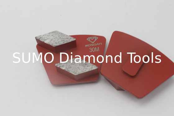 Double Rhombus Trapezoid Segments  Redi Lock Diamond Grinding Shoes for Husqvarna