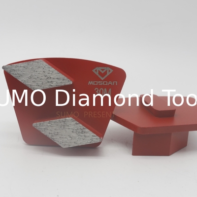 Double Rhombus Trapezoid Segments  Redi Lock Diamond Grinding Shoes for Husqvarna